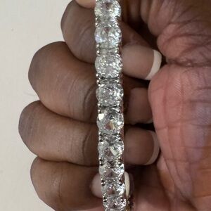 Elegant Silver Crystal Bracelet